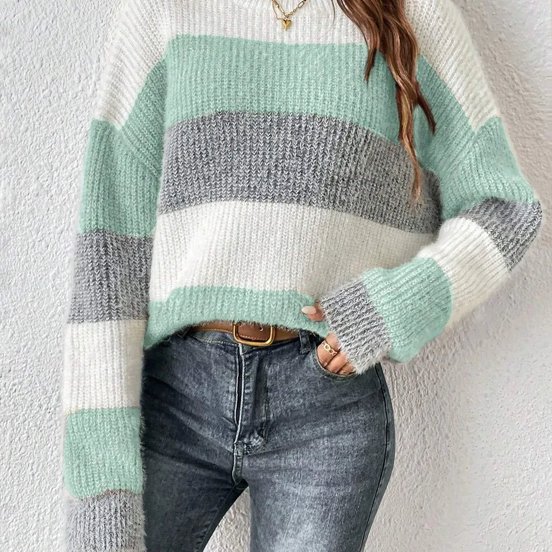 SHEIN Frenchy Women Christmas Reindeer & Snowflake Heart Pattern Sweater,Warm,Dropped Shoulders,1pc Women Casual Everyday Christmas Tree Pattern Crew Neck Sweater, Autumn/Winter Clothes, Christmas Elk ,Red And White,Christmas Women Clothes