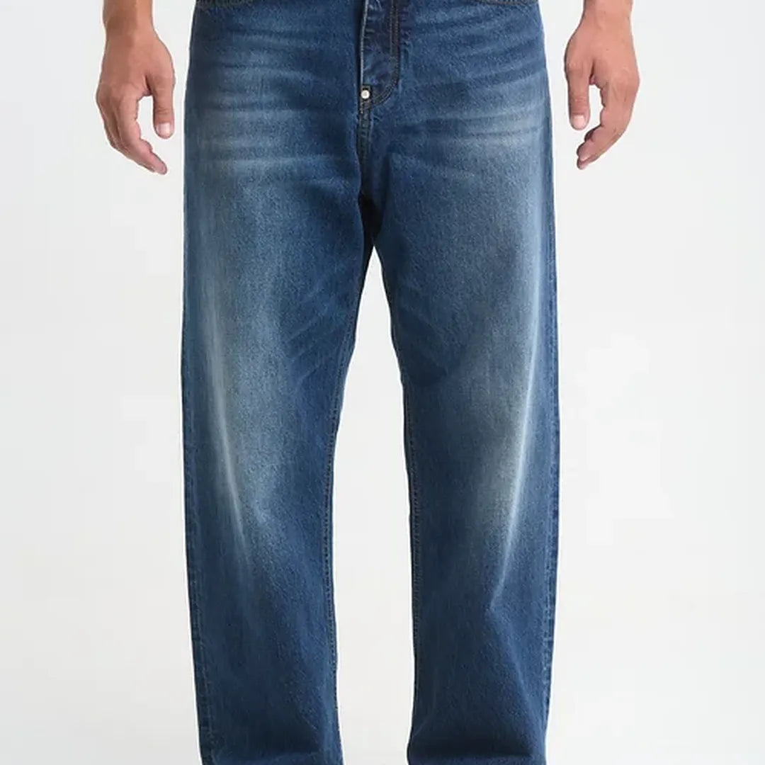 royaldenim Kyoto 2311 Medium Blue Wash Jeans - Men's Denim, Baggy Fit