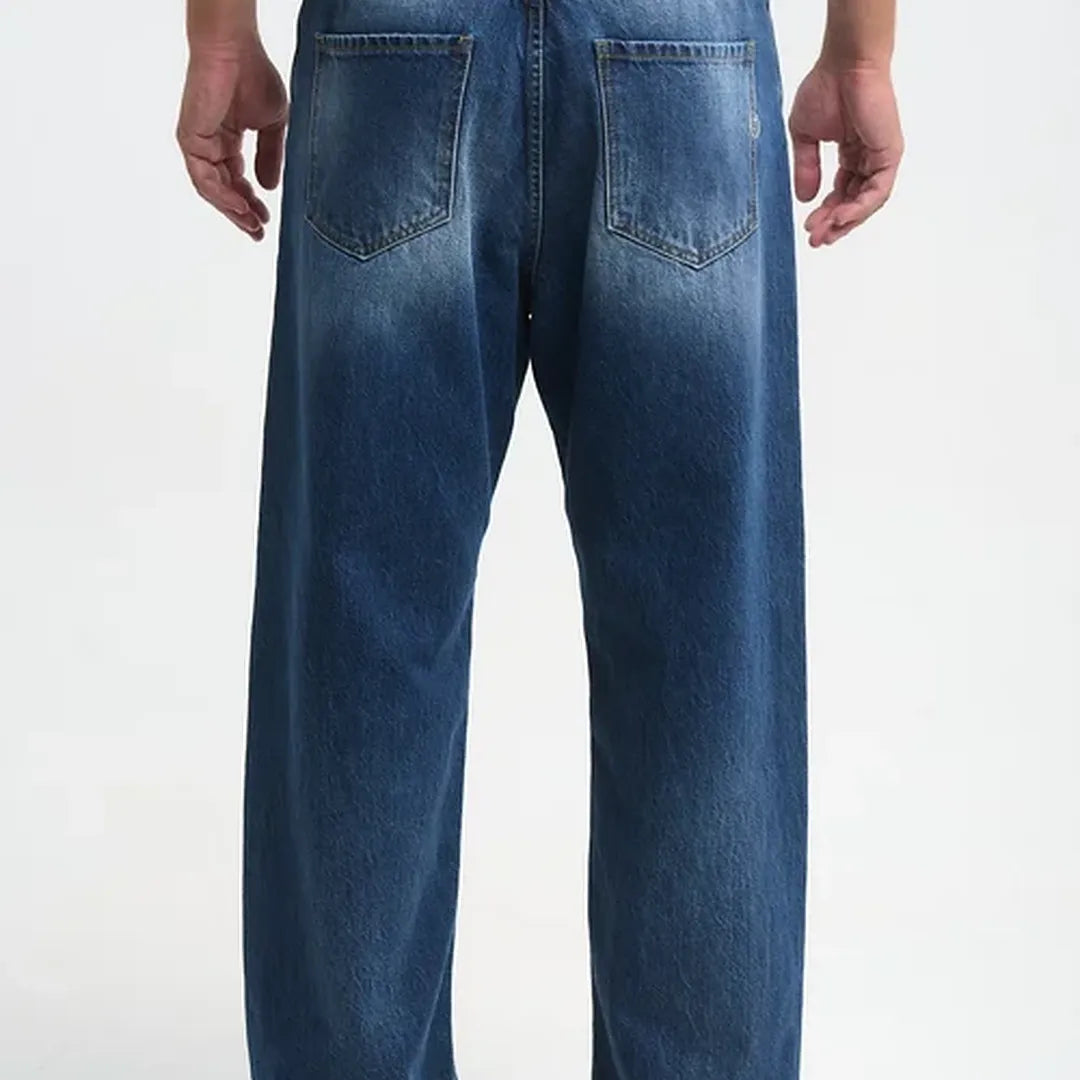 royaldenim Kyoto 2311 Medium Blue Wash Jeans - Men's Denim, Baggy Fit