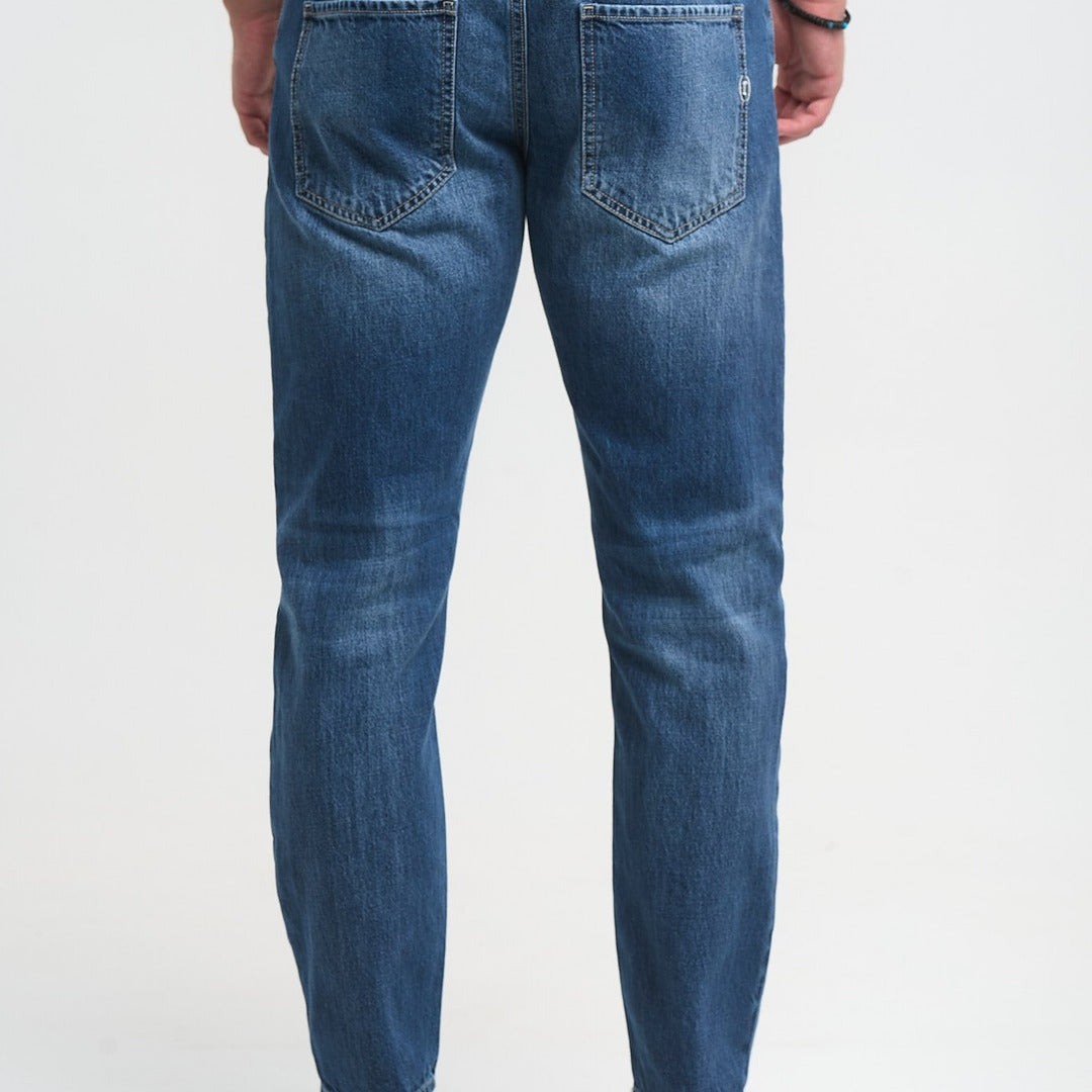 royaldenim Sendai 2276 Medium Blue Wash Jeans - Men's Denim, Straight Fit