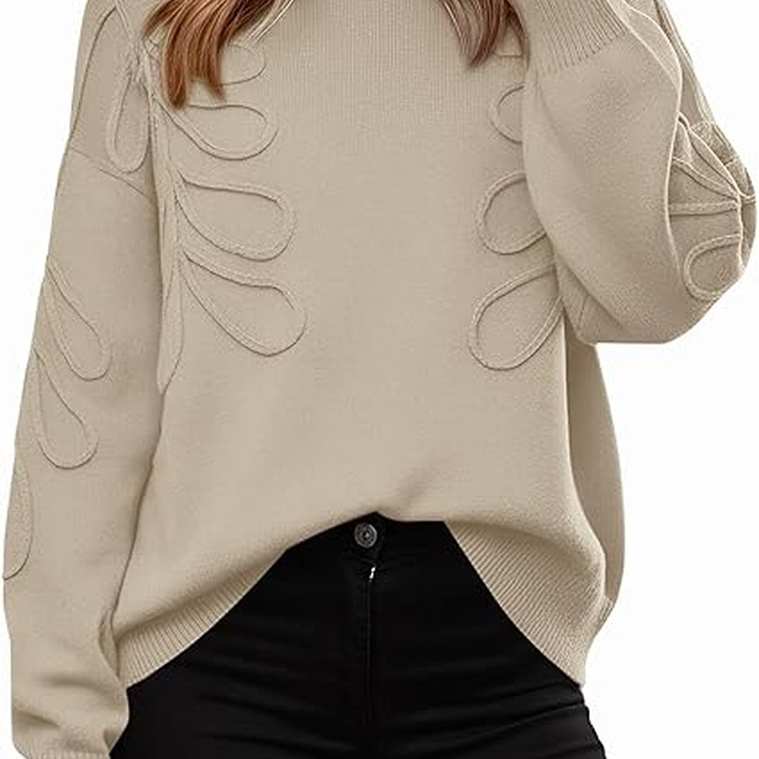 PRETTYGARDEN Womens Oversized Sweater 2025 Crewneck Long Sleeve Ribbed Knit Pullover Sweaters Tops Fall Fashion Outfits