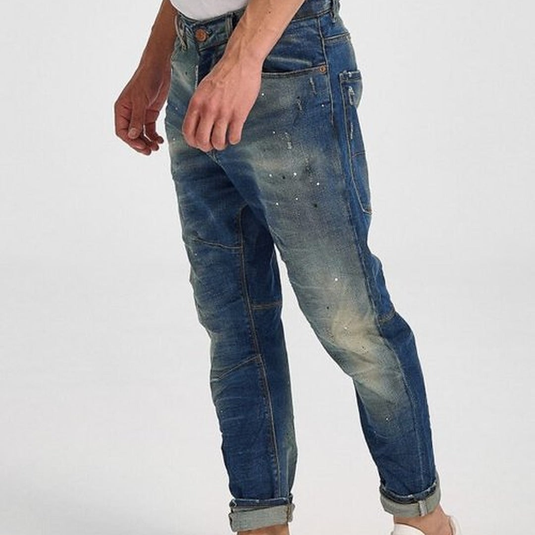 royaldenim Palermo 1908 Medium Blue Mud Wash Jeans - Men's Denim, Twist Tapered Fit