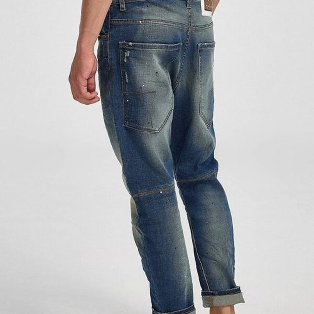 royaldenim Palermo 1908 Medium Blue Mud Wash Jeans - Men's Denim, Twist Tapered Fit