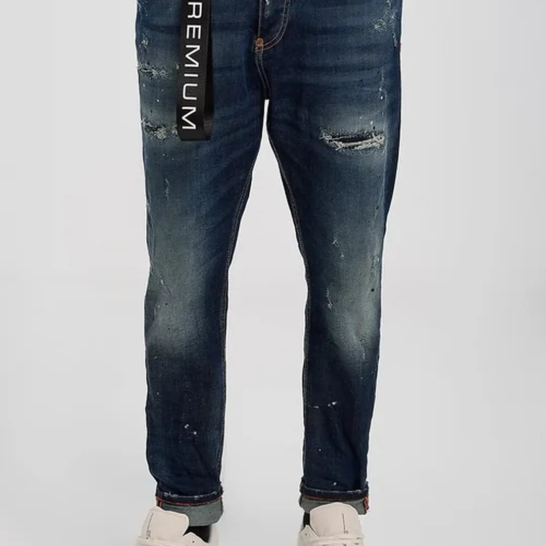 royaldenim Monza 1663 - Medium Blue Wash Jeans - Men's Denim, Relaxed Fit