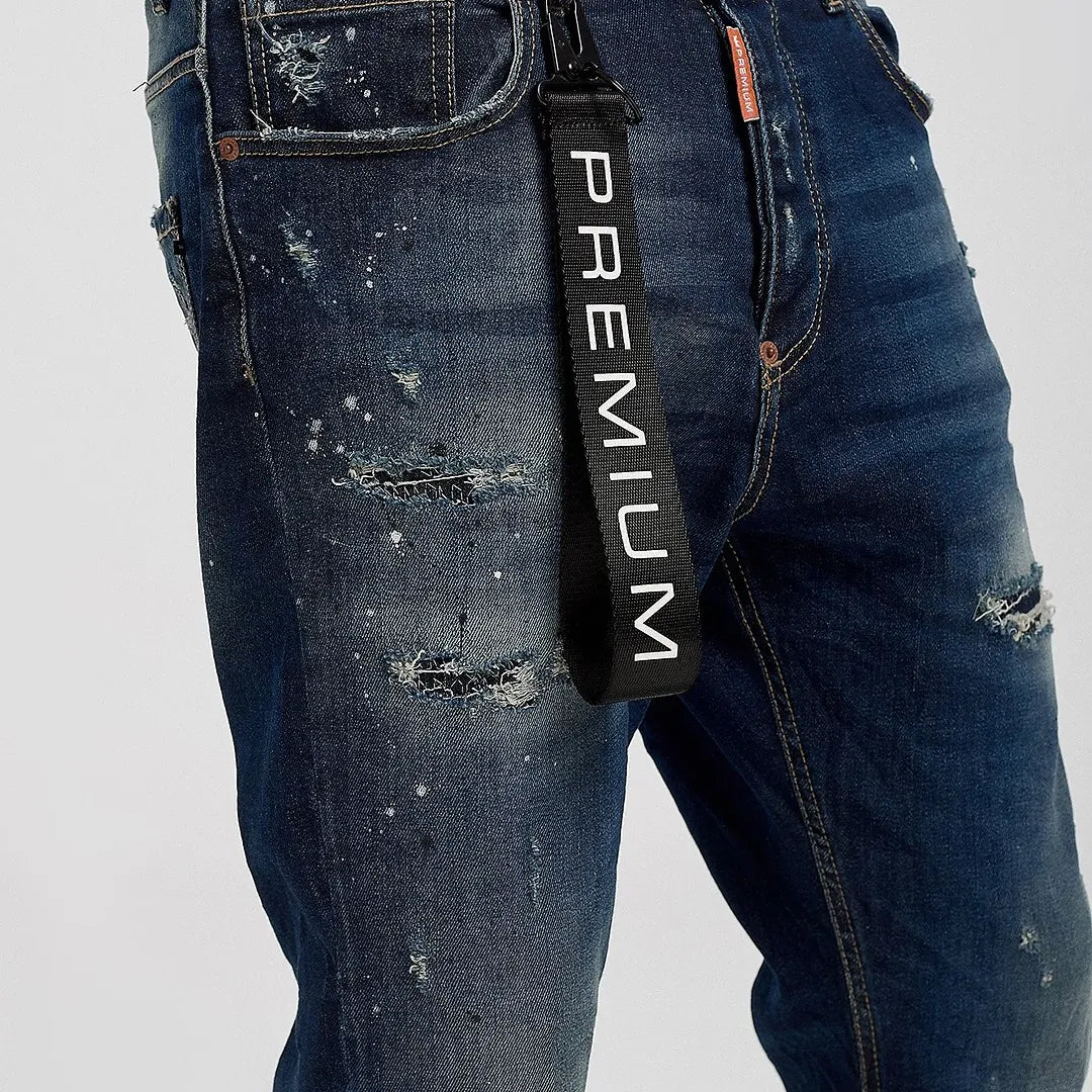 royaldenim Monza 1663 - Medium Blue Wash Jeans - Men's Denim, Relaxed Fit