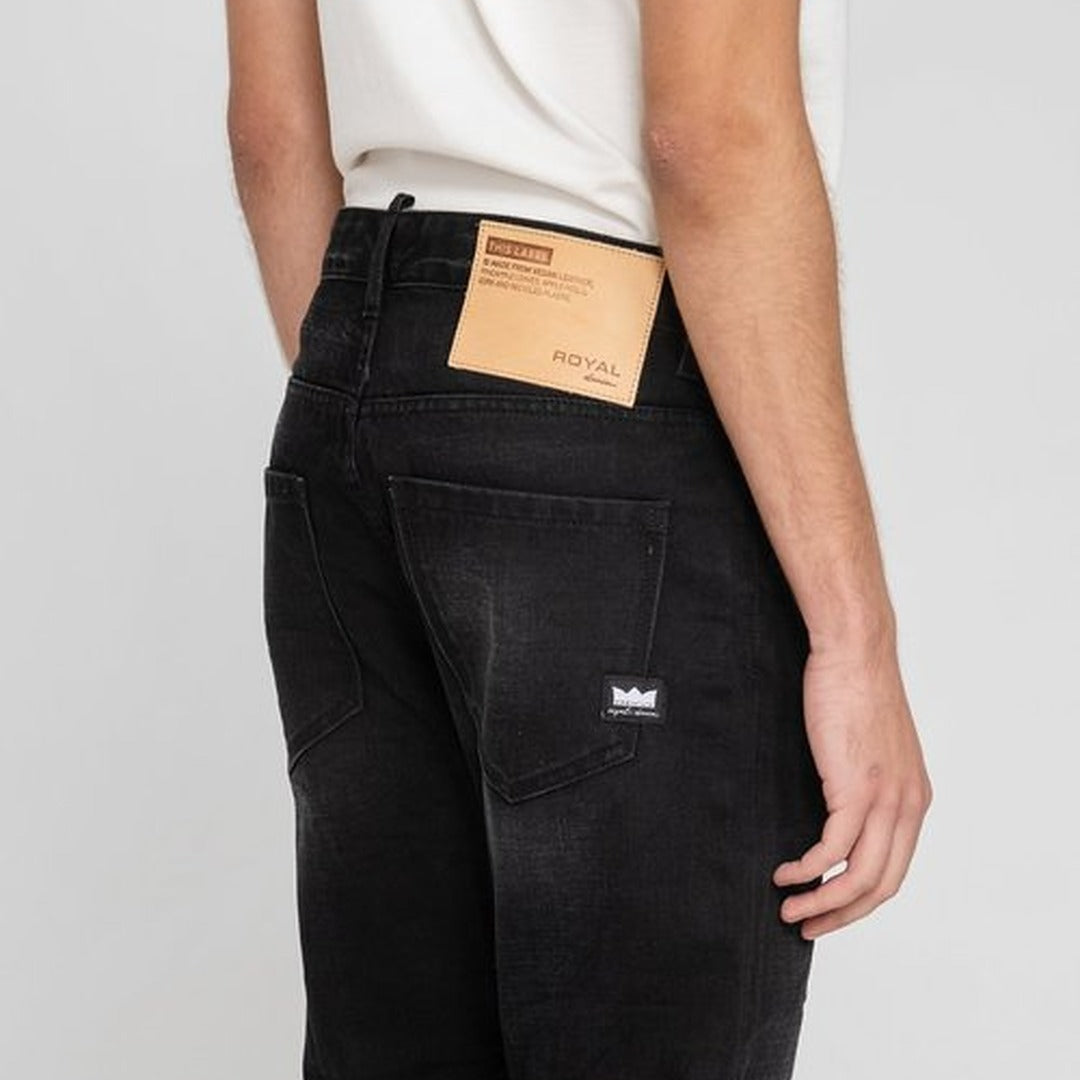 royaldenim Sendai 2020 Dark Black Wash Jeans - Men's Denim, Straight Fit