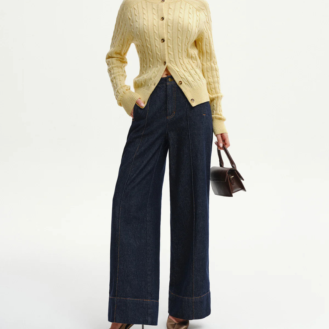 Cable-Knit Buttoned Cardigan