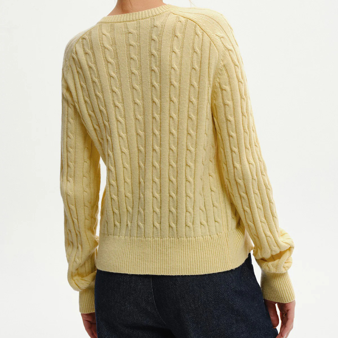 Cable-Knit Buttoned Cardigan