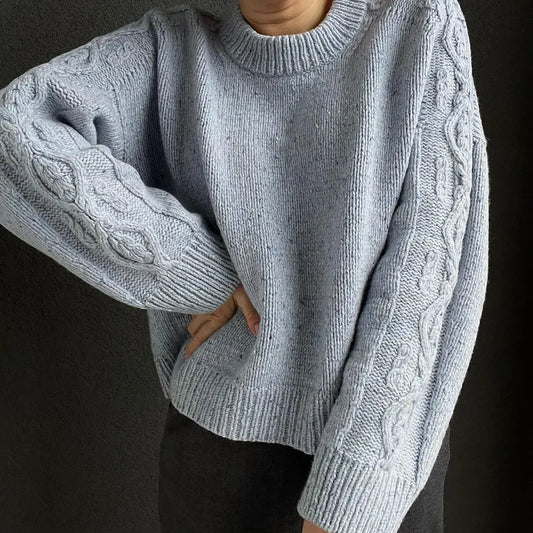 Bayberry Sweater KNITTING PATTERN: cable oversized design
