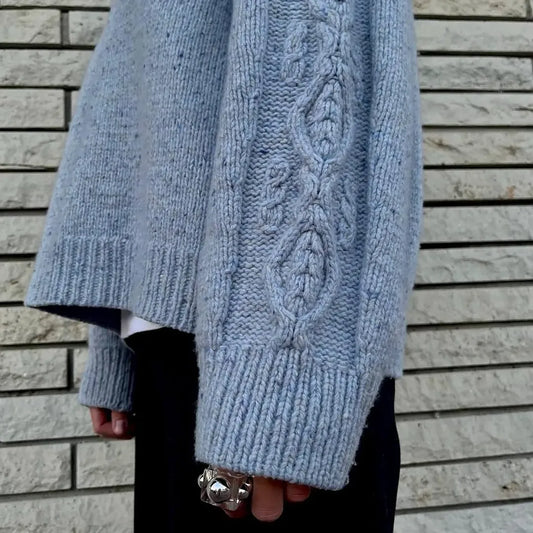 Bayberry Sweater KNITTING PATTERN: cable oversized design