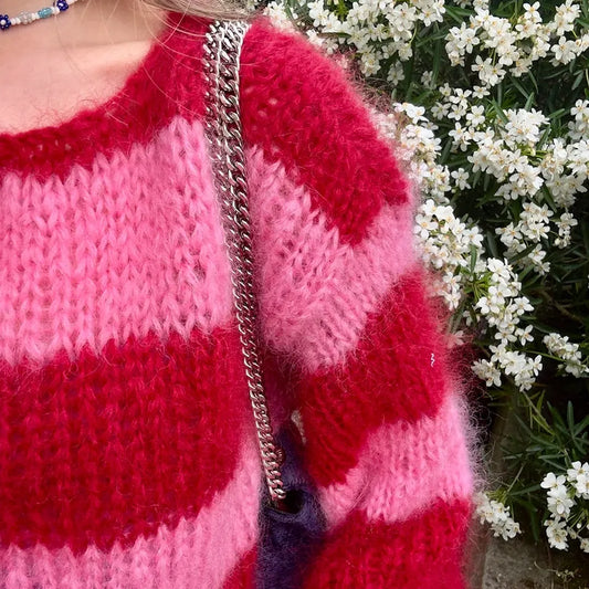 ScandiSweater (EN) knitting pattern - Easy knit in mohair (needle 12mm)