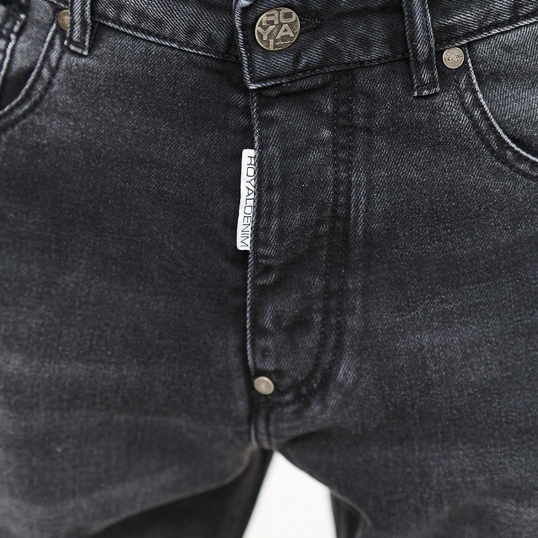 royaldenim Sendai 2129 Dark Black Wash Jeans - Men's Denim, Straight Fit