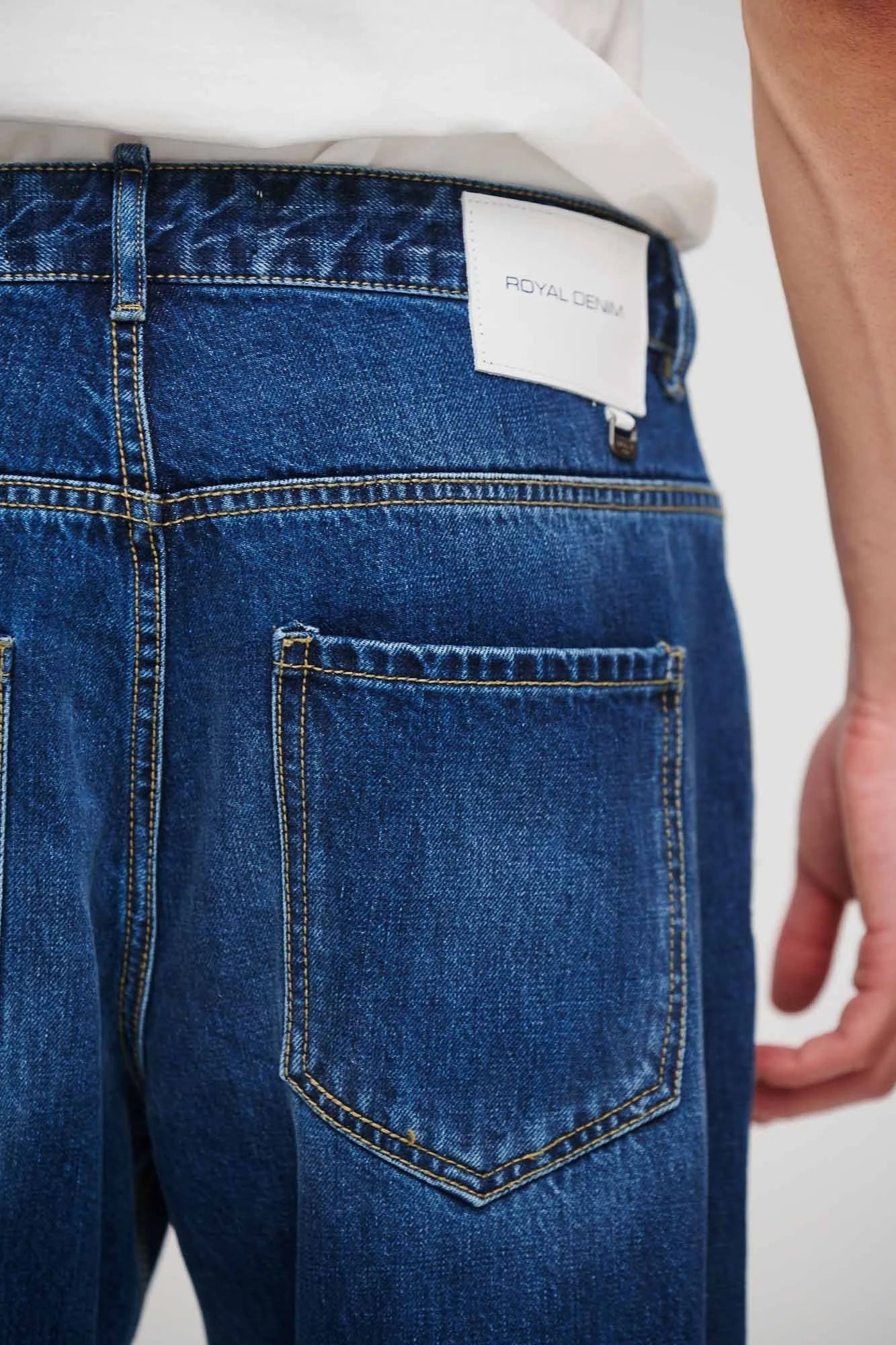 royaldenim Sendai 2127 Medium Blue Wash Jeans - Men's Denim, Straight Fit