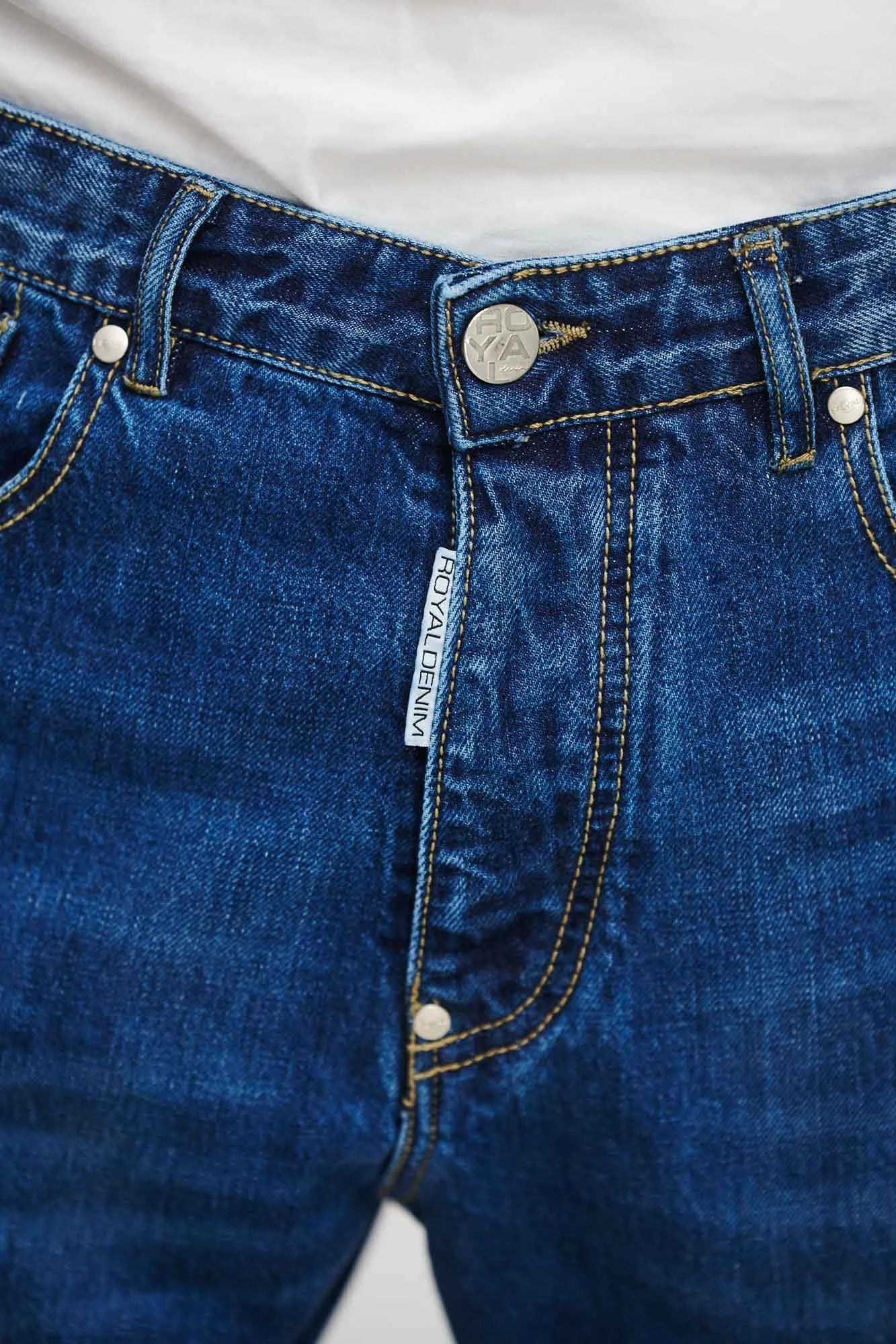 royaldenim Sendai 2127 Medium Blue Wash Jeans - Men's Denim, Straight Fit